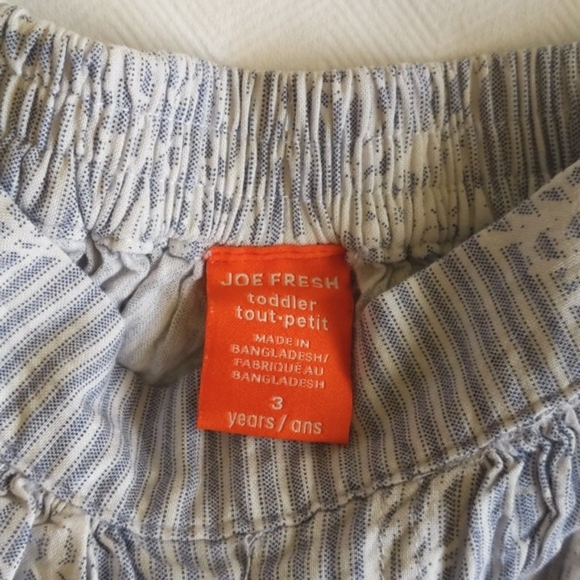 joe fresh boho floral striped viscose bubble shorts 3T toddler girls - Picture 4 of 6